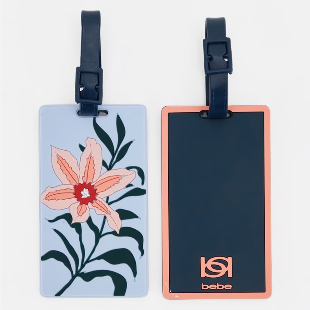 🚨 LAST ONE! NWT Bebe 2 Pack Luggage Tags, Navy and Blue